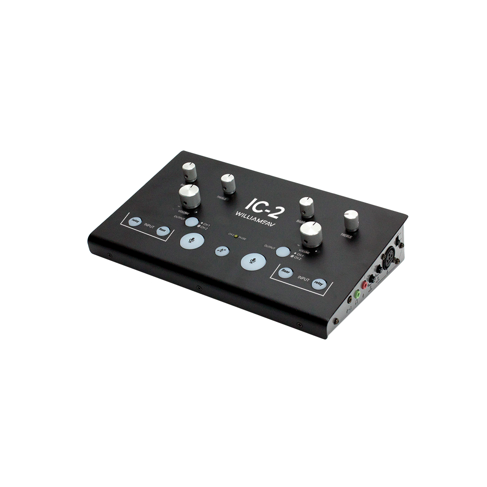 Williams Sound IC-2 interpreter control console, top panel view